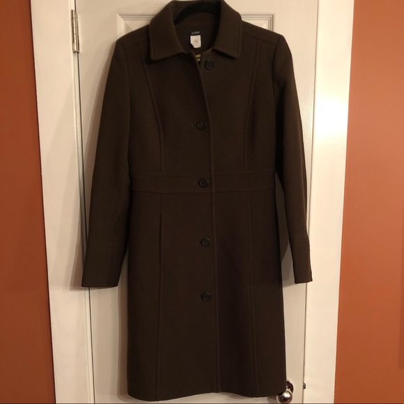 ‼️SOLD‼️ NWOT! J.Crew Brown Wool-Blend Coat - Picture 2 of 7
